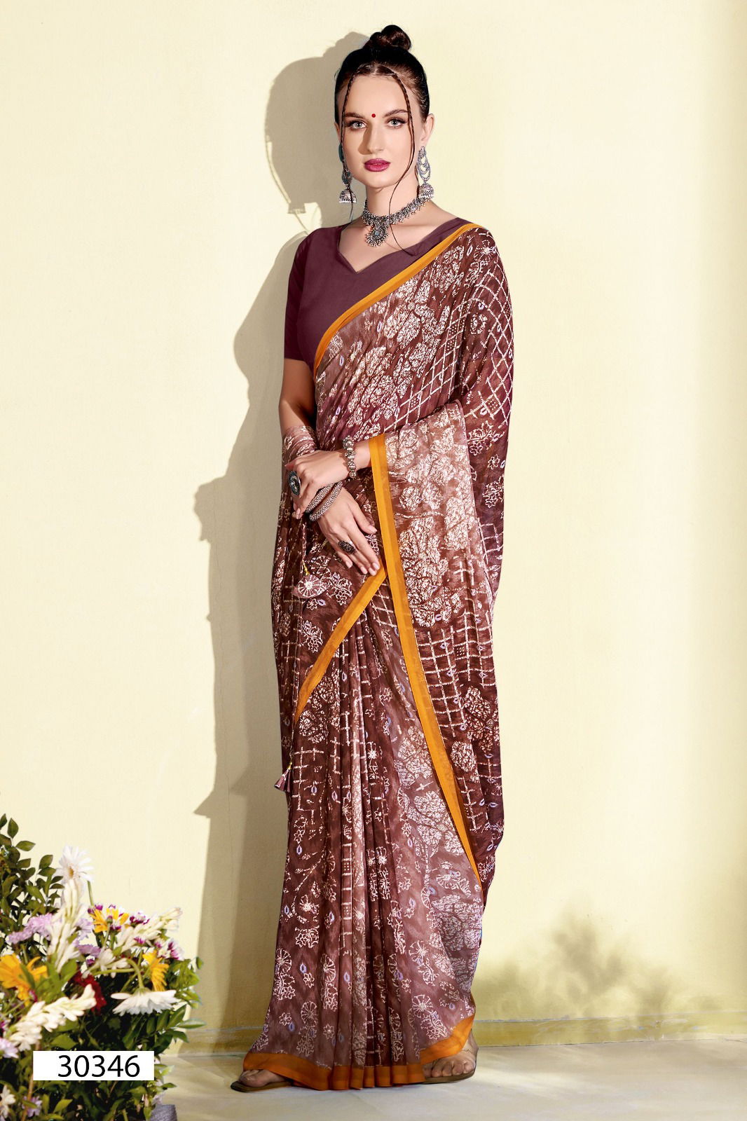 Viransha By Vallabhi Georgette Printed Saree Wholesale Market In Surat